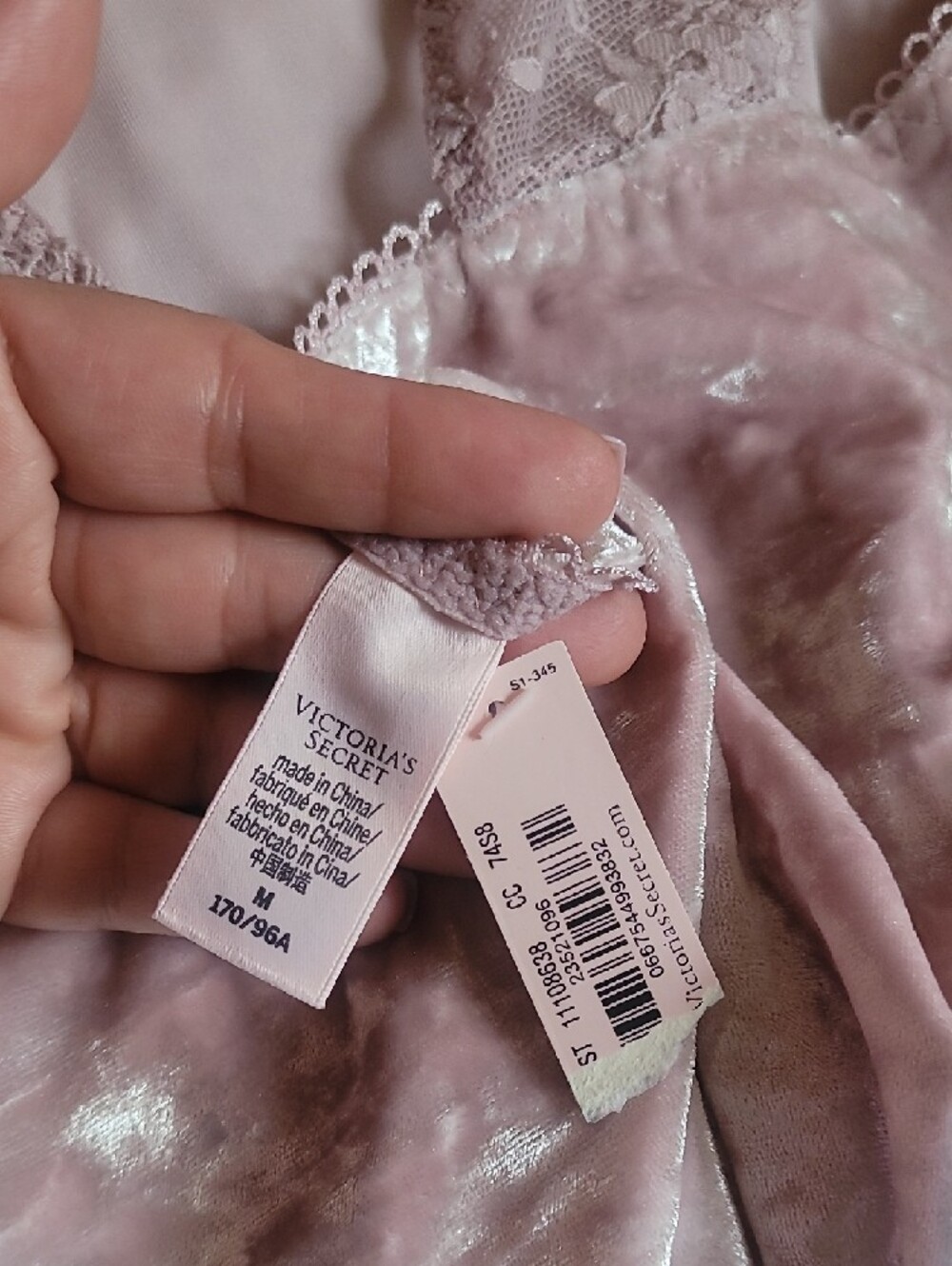Velvet Lace Bodysuit in Mauve Pink - Picture 7 of 7